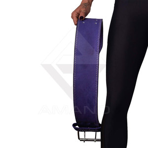 Cinturón de gimnasio de cuero de vaca personalizado de alta calidad, hebilla de entrenamiento de levantamiento de pesas transpirable, cinturón de levantamiento de pesas personalizado OEM - Product Image 2