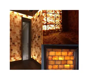Customized Himalayan Salt Tiles for salt wall panels, spa and sauna rooms available at wholesale rates with customize packing
