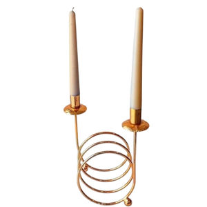 Candelabros decorativos para el hogar, candelabro y candelabro de diseño floral dorado de Metal creativo para candelabro de mesa de artículos de Hotel - Product Image 4