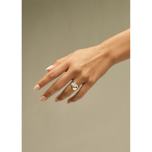 Anillo Apilable Curvo de Madera de Palisandro Vintage, Moderno, Chapado en Oro de 18K, con Incrustaciones de Titanio, Estilo Moderno, para Regalo - Product Image 4