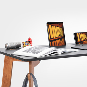 Organizzatore da scrivania in legno naturale di fabbricazione italiana scuola eco-friendly in compensato di betulla e mdf colorato valchromat per ufficio - Product Image 6