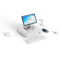 Nouveau terminal de point de vente Android 16 avec support, tablette EMVCO GMS POS avec station de charge rotative, tablette NFC Tap-to-pay avec lecteur d'empreintes digitales