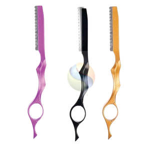 Navaja de Afeitar Recta de Acero Inoxidable con Logotipo Personalizado Premium, Navaja de Afeitar Profesional para Barbería, Navaja de Entresacar con Mango de Madera - Product Image 1