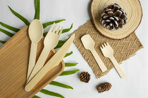 Food Grade Wooden Spoon <b>Fork</b> and Knife Set for Restaurant and Household - Product Image 6