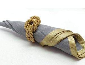 แหวนผ้าเช็ดปากปมทองชุด4แหวนผ้าเช็ดปาก - Product Image 3