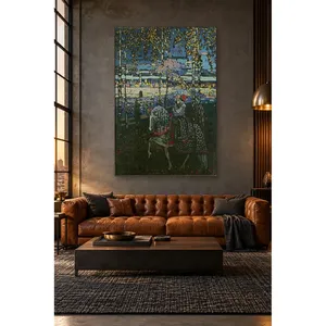 Impression sur toile de Fida Kandinsky : Couple à cheval - Product Image 2
