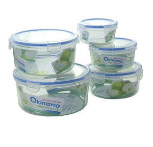 5-Piece 54oz <b>Plastic</b> Round Food Storage Containers with Airtight Lids Freshness Preservation Meal Prep Soup <b>Lunch</b> <b>Boxes</b> 54oz Set - Product Image 3