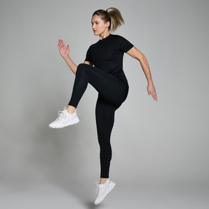 Camiseta de entrenamiento de gimnasio para mujer, venta al por mayor, logotipo personalizado, ropa deportiva ajustada, fabricante OEM a granel - Product Image 5