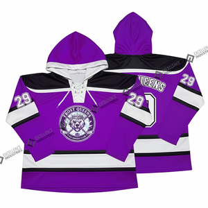 Custom-Made Lightweight Winter Ice Hockey Hoodies High Quality <b>Pullover</b> Hockey Sublimation Printed Polyester <b>Men's</b> Adult - Product Image 3