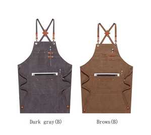 Tablier de chef en toile de coton drôle pour hommes réutilisable 2 poches cadeaux d'anniversaire et de Noël - Product Image 2