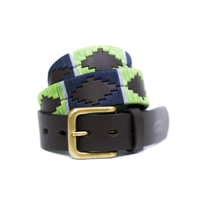 Cinturón de cuero de polo equino ecuestre de calidad personalizada para hombres, cinturón deportivo bordado de cuero de grano superior con hebilla - Product Image 5