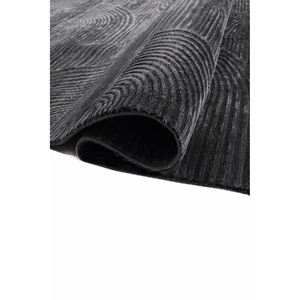 Aprezo Classic <b>Boho</b> Aiar-3017 Acrylic Hand Knotted <b>Rug</b> Grey Black Abstract for Home Hallway Flat Weave Rectangle Room <b>Rug</b> - Product Image 2