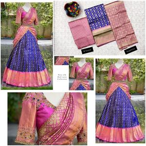 Boutique de diseño indio tradicional Kanjiveram seda Lehenga exclusivo nupcial Ropa Étnica boda Festival Lehenga Choli mujeres - Product Image 5