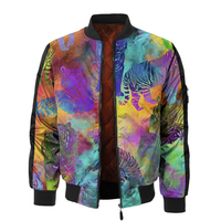 Chaqueta bomber ligera con 2 bolsillos laterales y cremallera para hombre, chaqueta bomber por sublimación, precio al por mayor, chaqueta bomber por sublimación, servicio OEM