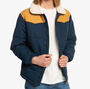 Chaqueta vaquera de talla grande para hombre de fábrica personalizada con cuello levantado, nueva moda, prendas de vestir exteriores, acolchado, material de poliéster OEM - Product Image 1