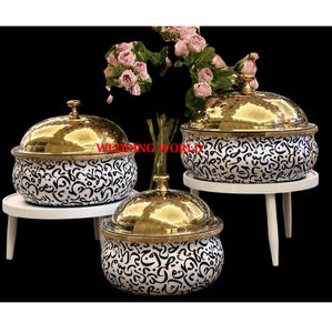 El último calentador de alimentos de Metal de diseño árabe, de buena calidad cazuela hecha a mano, vajilla de forma redonda, calentador de alimentos de Metal elegante - Product Image 1