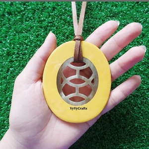 Colgante de cuerno de búfalo de agua clásico para niños, joyería de moda ecológica hecha a mano VP400 - Product Image 3