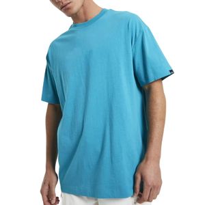 T-shirts baggy grande taille pour hommes de haute qualité personnalisés à épaules tombantes en coton bleu ciel - Product Image 5