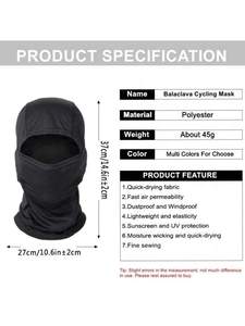 Pasamontañas Unisex multicolor máscara de ciclismo transpirable de secado rápido UV escudo elástico capucha de poliéster a prueba de viento al aire libre sombreros imagen - Product Image 3