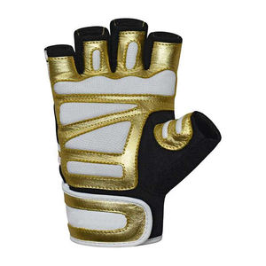 Gants de cyclisme demi-doigts en cuir antidérapant et rembourré de gel pour hommes et femmes Design de logo personnalisé du fabricant - Product Image 4