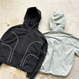 Venta al por mayor de invierno de los hombres con capucha acolchada Puffer Chaqueta a prueba de viento de moda Multi Panel de la burbuja Chaquetas - Product Image 4