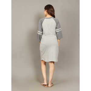 Camisón Corto Evolve para Mujer, 100% Algodón, Súper Suave, Cómodo, Corte Holgado, Jersey ODM, para Usar en Casa, Unidad Individual - Product Image 2