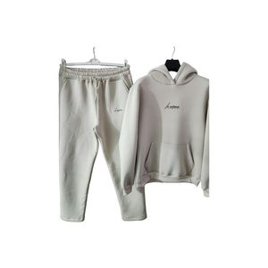 Conjunto de Sudadera con Capucha y Pantalones Deportivos de Forro Polar Estampado Personalizado Bordado Sólido Unisex Ropa de Otoño Antibolitas Transpirable Resistente al Viento - Product Image 1