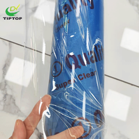 Feuille de plastique souple transparente en PVC Tiptop, 2 mm, 0,05 mm, film PVC super transparent en rouleau