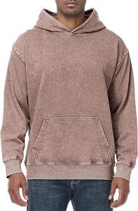 Sudadera con capucha de diseño minimalista para hombre, forro polar grueso, Material suave para hombre, forro polar de algodón de gran tamaño, estilo callejero, lavado ácido - Product Image 5