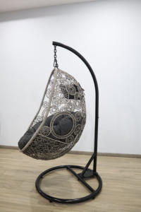 Fauteuil suspendu en rotin synthétique d'extérieur PRSW-027 V2 avec support en métal et coussin - Product Image 6