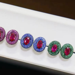 Pendiente de tuerca delicado de moda única, Zirconia cúbica de Plata de Ley 925, joyería de moda para regalo de mujer - Product Image 2