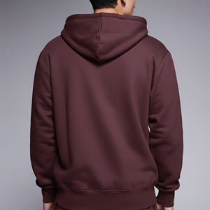 Sweat-shirts à capuche surdimensionnés en coton 100% de haute qualité pour hommes, lavés à la pierre, avec logo brodé personnalisé, style streetwear, fermeture éclair, coupe ample - Product Image 2