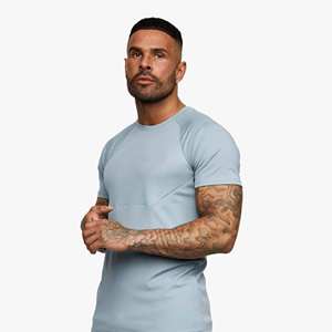 100% Polyester Slim Fit <b>Short</b> Sleeves Crew Neck Fundamental Baby Blue Poly Twinset T-<b>Shirts</b> <b>and</b> <b>Shorts</b> <b>Set</b> Breathable Cotton - Product Image 3