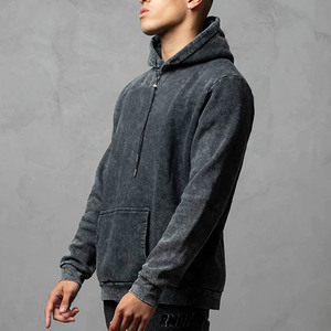 ชุดกางเกงวอร์มมีฮู้ดสำหรับล้างหินสไตล์วินเทจขนาดใหญ่ออกแบบโลโก้ได้ตามต้องการ - Product Image 5