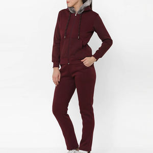 Survêtements pour femmes de bonne qualité très vendus sur mesure en usine couleurs unies Service OEM Survêtements pour femmes à des prix abordables - Product Image 2