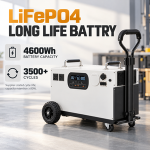 Estación de Energía Portátil de 4000W 4600Wh LiFePO4, Almacenamiento de Energía Móvil para Exteriores, Fuente de Alimentación de Emergencia AC 220V USB C - Product Image 3