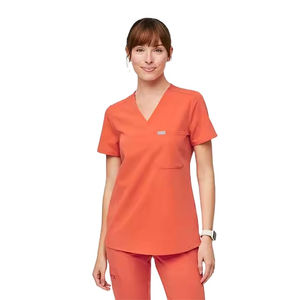 Ropa de trabajo de enfermera, ropa de trabajo para el cuidado de mascotas, uniformes médicos, uniformes, Tops, pantalones, cuello levantado, manga corta, conjuntos de uniformes médicos - Product Image 1