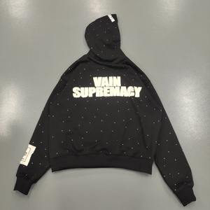 Wholesale Custom <b>Hoodie</b> for <b>Men</b> Heavyweight Embroidery Patch Full Print Streetwear Rhinestone Plain Dyed Digital for Winter - Product Image 4