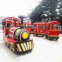 Haute qualité bonne sécurité coloré électrique parc d'attractions personnalisé Train sans piste à vendre