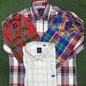 Chemises décontractées pour hommes en coton Dobby 100 % de haute qualité, personnalisables, directement de l'usine, col en V, manches longues, anti-plis, anti-bouloches - Product Image 1