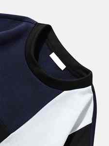 Haute qualité surdimensionné 100% coton manches longues coton hommes sweat pull personnalisé blanc col rond sweat pour hommes - Product Image 3