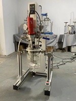 Homogénéisateur sous vide de laboratoire en verre, réacteur en verre borosilicaté, machine de fabrication de crèmes et onguents cosmétiques pour tests R&D