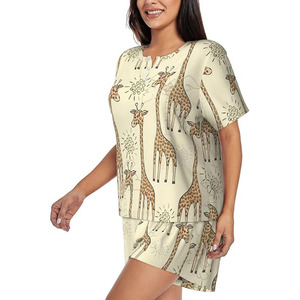 Giá Tốt Nhất Của Phụ Nữ Xl Kích Thước Giản Dị Ngắn Thiết Lập Bền Vải Chiều Dài Đầu Gối Với Biểu Tượng Tùy Chỉnh Mô Hình Rắn Trang Trí - Product Image 5