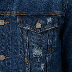 Chaqueta Vaquera Informal de Gran Tamaño para Hombre, 100% Algodón, con Botones, Logotipo Frontal, Moda de Otoño, Ropa de Calle Duradera - Product Image 5