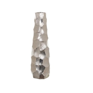 Modern Hammered Texture Aluminium Curved <b>Vase</b> Metal Model Table <b>Vase</b> <b>Gold</b> Color Decorative For Living Room Decoration - Product Image 2