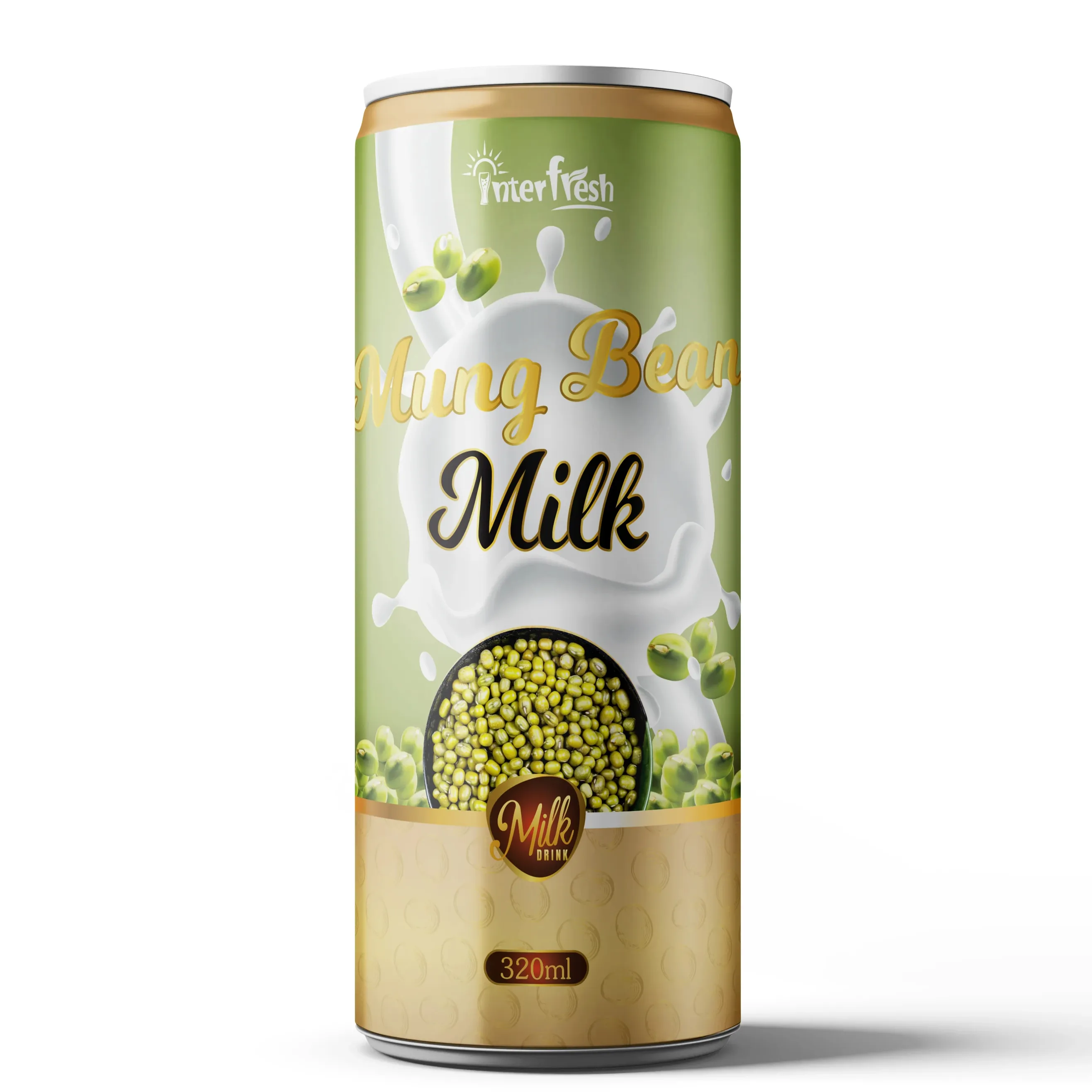 Interfresh Manufacturer Mung Bean Milk in Can 250ml slim Highly Vitamin & Mineral Instant Natural Healthy Fresh Milk Drink