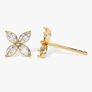 ต่างหูเงินสเตอร์ลิง925สไตล์ Boho ของผู้หญิงพลอยบุษราคัมสีขาวเครื่องประดับชุบทองทำด้วยมือ - Product Image 1