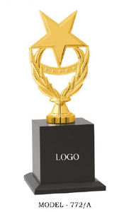 Trophée Étoile avec Couronne de Lauriers en Alliage de Zinc Plaqué Or, Argent, Bronze – Récompense Sportive Gravée avec Base Durable et Affichage du LOGO - Product Image 4