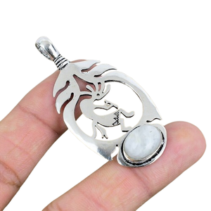 925 Sterling Silver <b>Moonstone</b> Gemstone <b>Pendant</b> Jewelry Handmade Silver Boho Style <b>Pendant</b> Jewelry For Women Wedding Gift For - Product Image 1