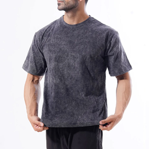 เสื้อยืดสำหรับผู้ชายเสื้อล้างกรดไซส์ใหญ่พิเศษ - Product Image 1